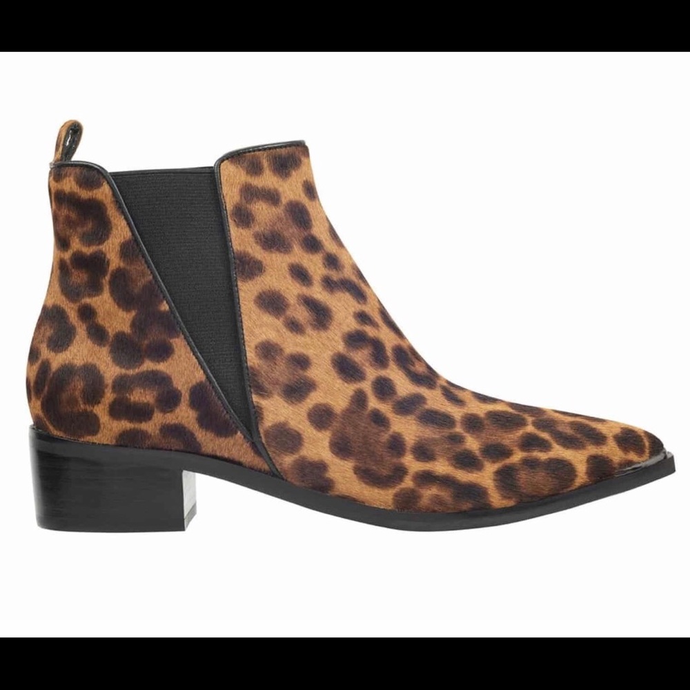 🌟NWT Marc Fisher Calf Hair Leopard Bootie 8.5 - Picture 5 of 12